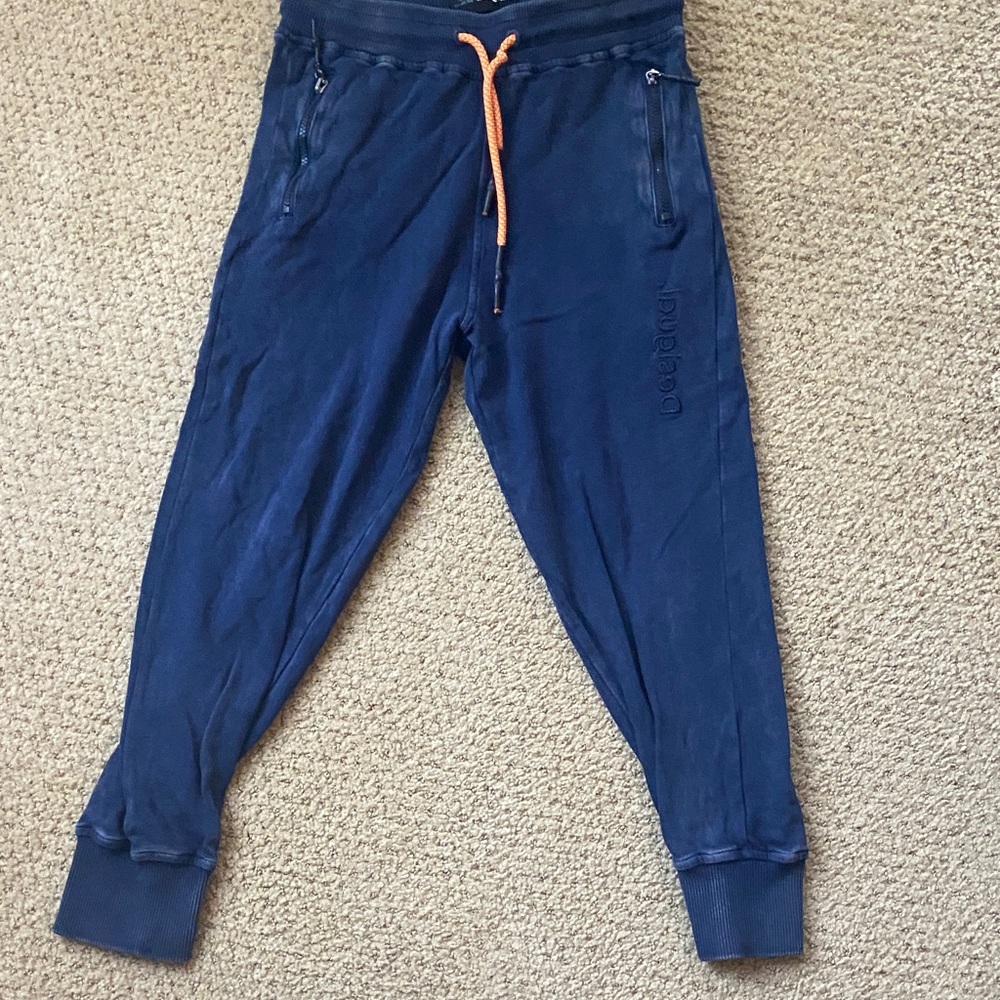 Desigual Navy Joggers with Vibrant Accent